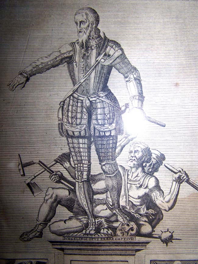 A 17th century engraving of King Ferdinand of Spain printed in Amsterdam in 1640.
